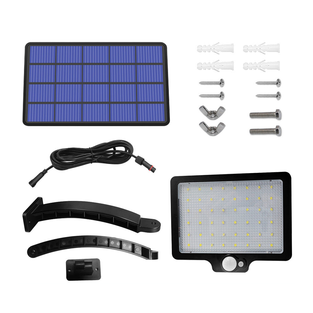 48-LED Solar Outdoor Wall Light – Super Bright, Adjustable Angle & Waterproof