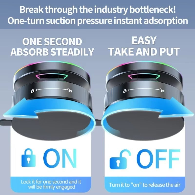 15W Wireless Car Phone Holder – Magnetic, 360° Rotatable & Fast Charging for iPhone