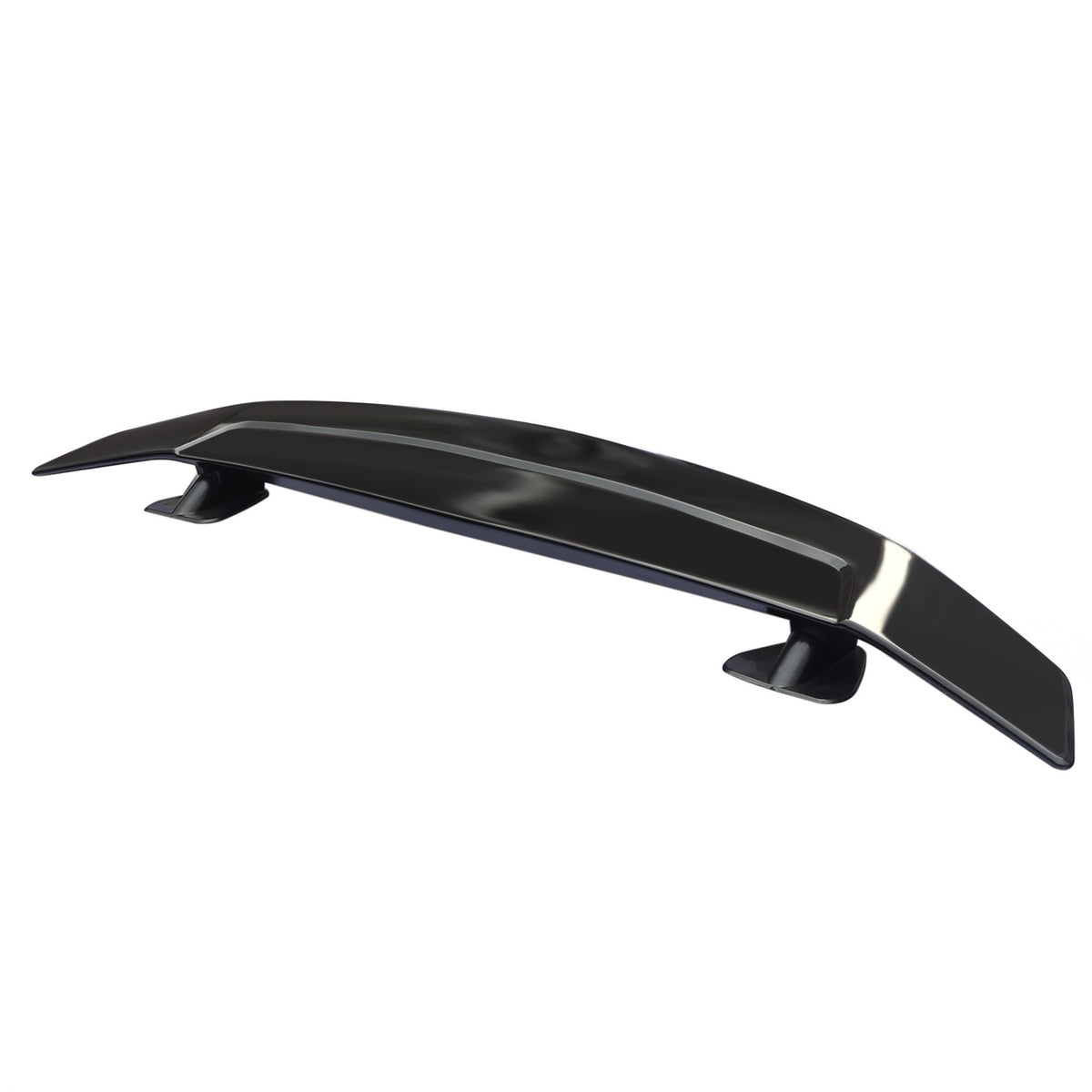 Universal Gloss Black ABS Rear Spoiler with Decorative LED Light-Sedan Car Accessory