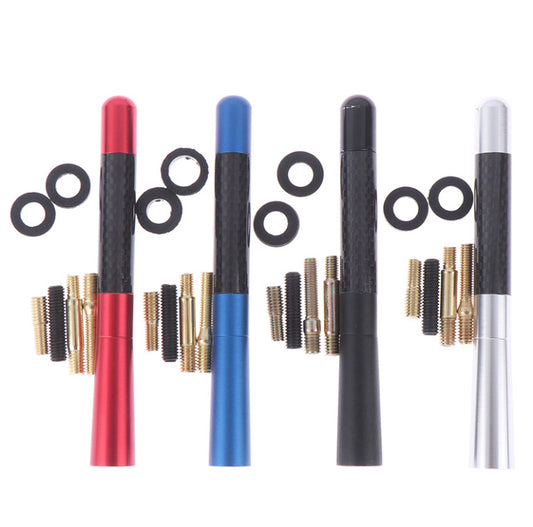 Universal Car Antenna Mast Carbon Fiber Vehicle Replacement Short Antenna