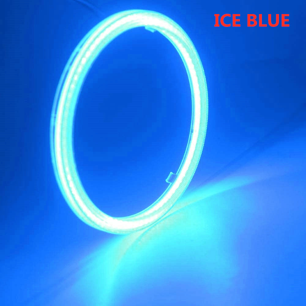 2 Pcs 70mm/80mm/90mm/100mm Car Angel Eyes Led COB Headlight Halo Ring DRL DC 12V