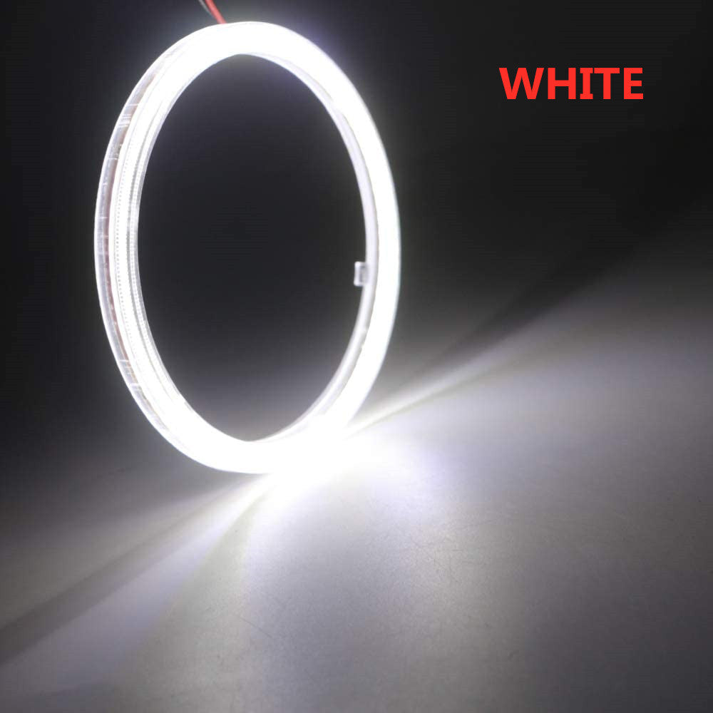 2 Pcs 70mm/80mm/90mm/100mm Car Angel Eyes Led COB Headlight Halo Ring DRL DC 12V