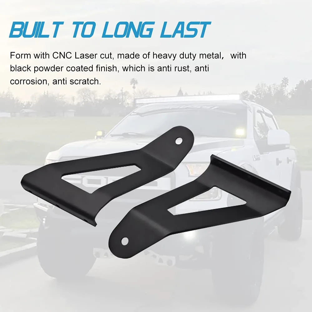 52Inch Curved LED Light Bar Mounting Bracket 52’’ Upper Roof Windshield Mount Bracket