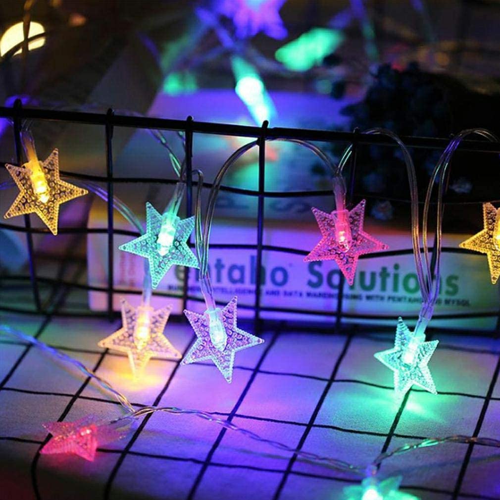 6M 40 Leds Battery Operated  Star  String Lights LED Fairy Light With Battery Box