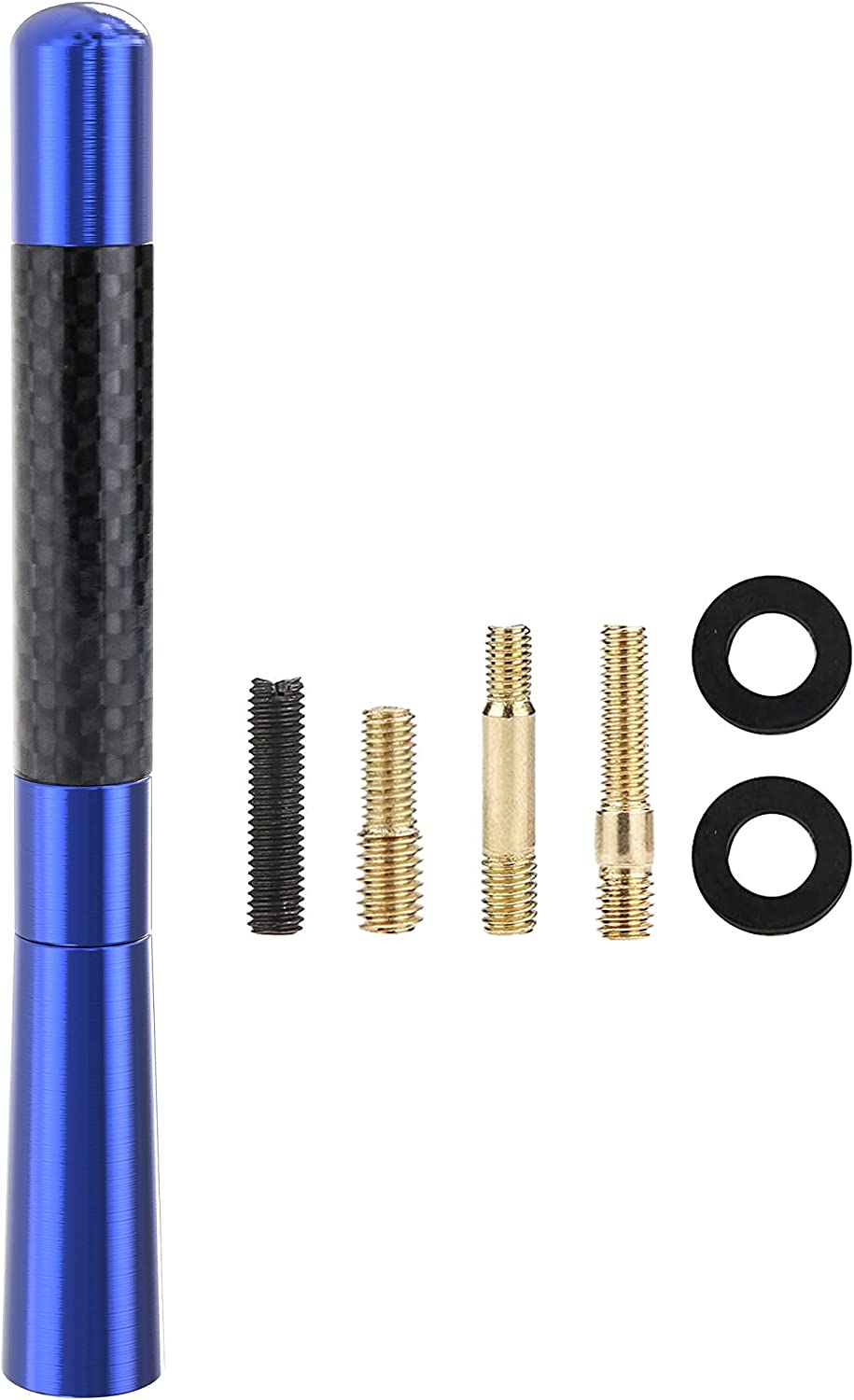 Universal Car Antenna Mast Carbon Fiber Vehicle Replacement Short Antenna