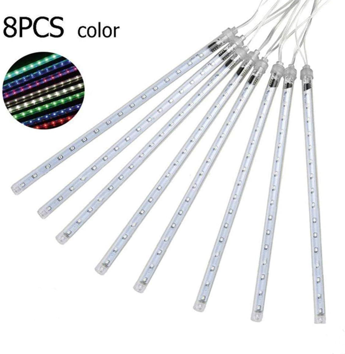 AC Power 30cm x8pcs Beads Falling Meteor Rain Lights String Lights-Colourful