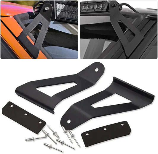 52Inch Curved LED Light Bar Mounting Bracket 52’’ Upper Roof Windshield Mount Bracket