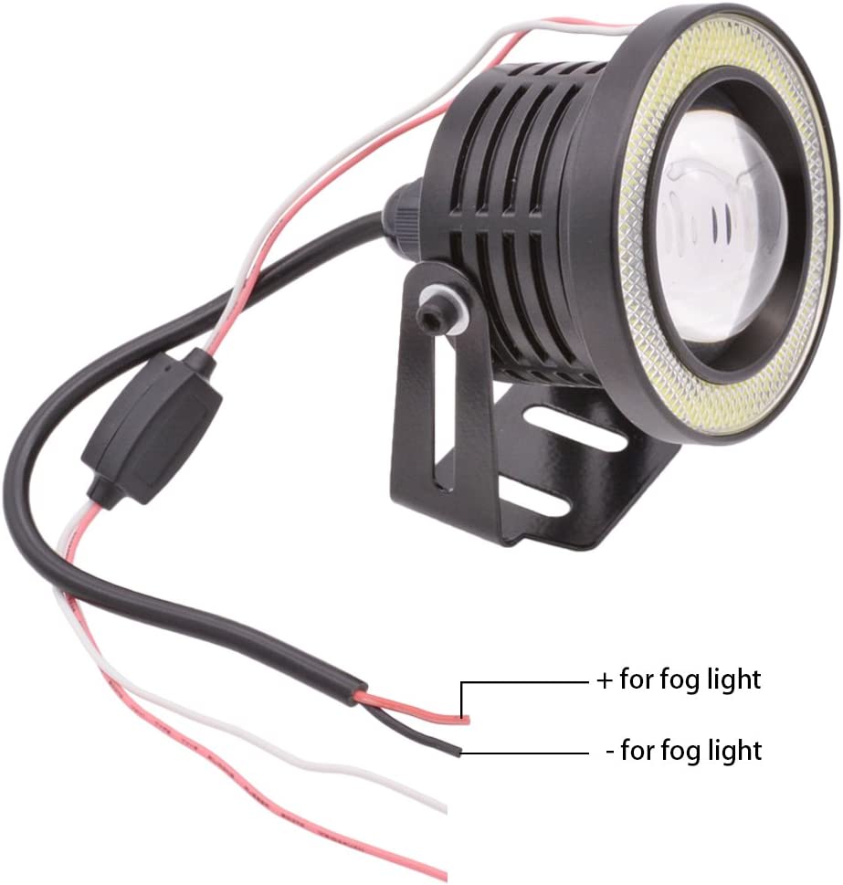 2pcs 3 Inch Universal RGB LED Fog Light White COB Halo Angel Eye Rings DRL Driving Bulbs
