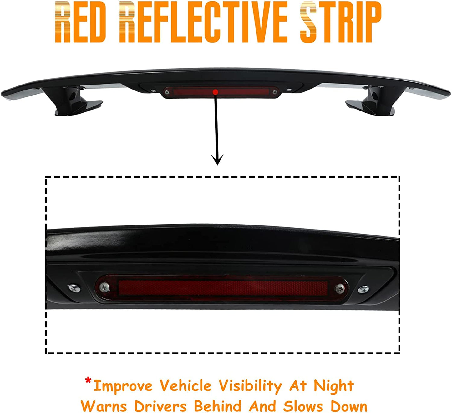 UNIVERSAL SPOILER WING TAIL with LED