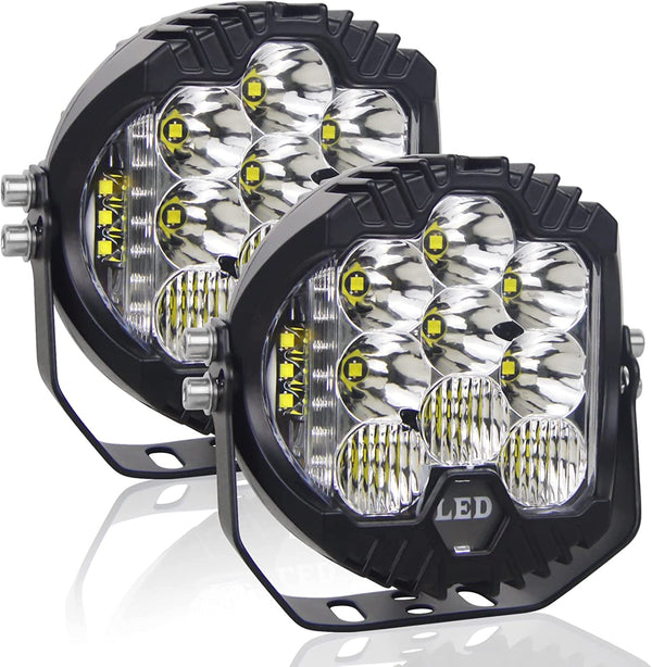 2PCS 7 Inch 90W LED Work Light Side Shooter Off Road Driving Lights