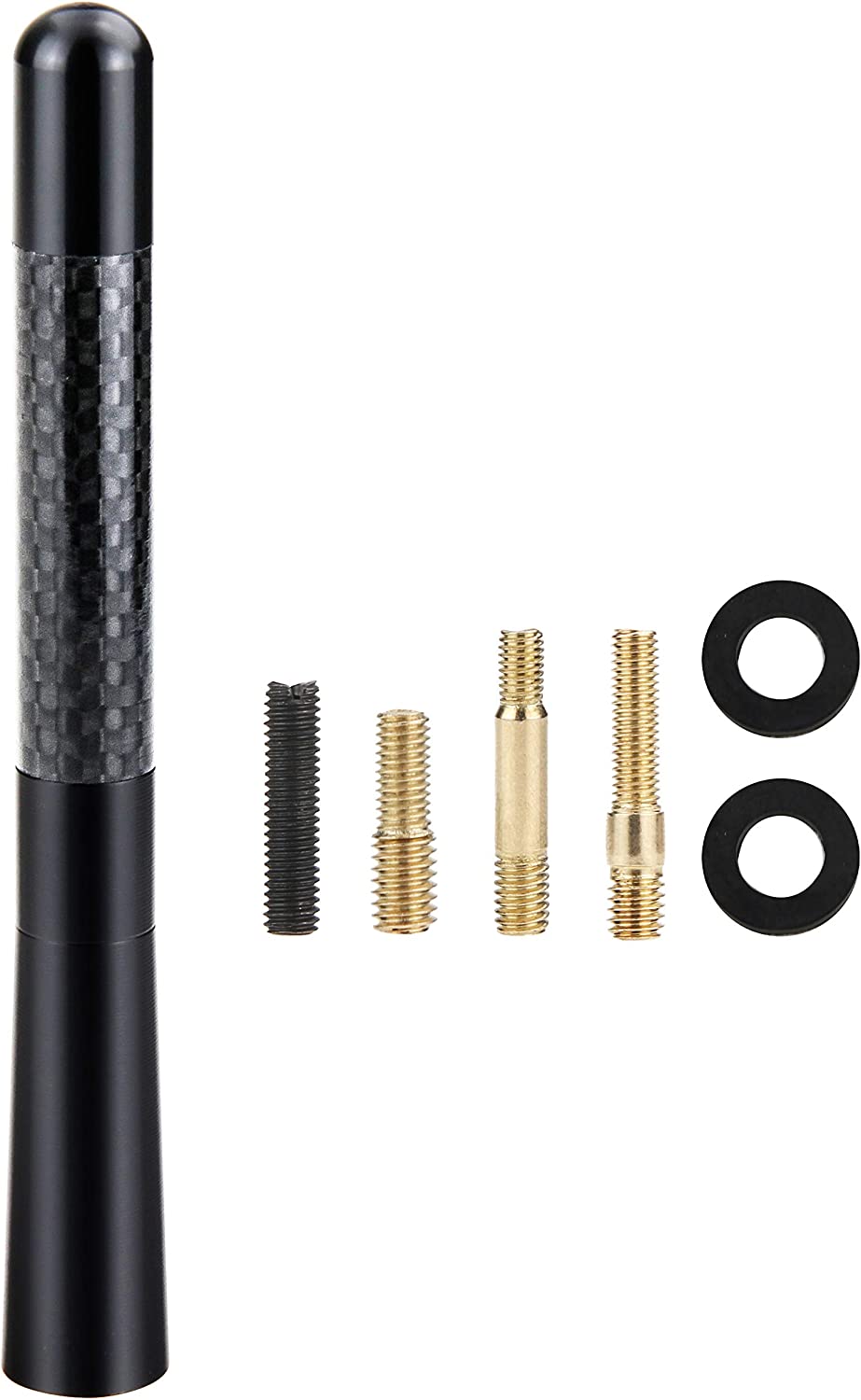 Universal Car Antenna Mast Carbon Fiber Vehicle Replacement Short Antenna