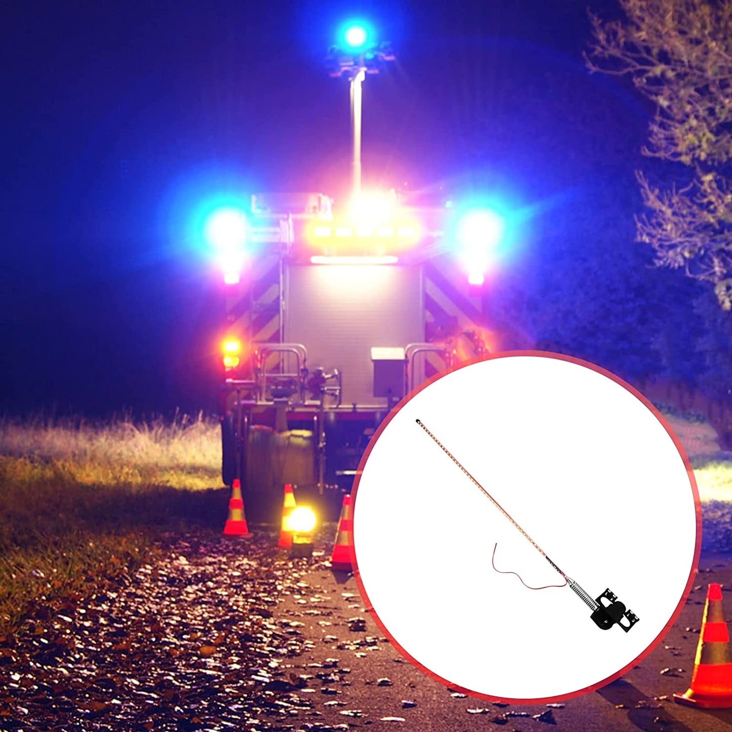 12V LED Whip Light Weatherproof Lighted Antenna Whip