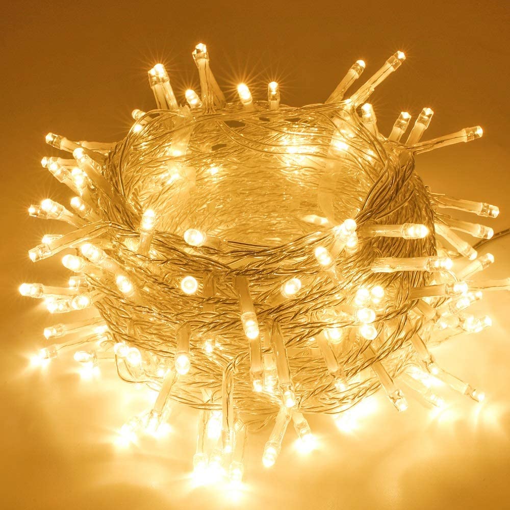 10M 100 led AC Power String Lights Fairy Light-Clear Wire