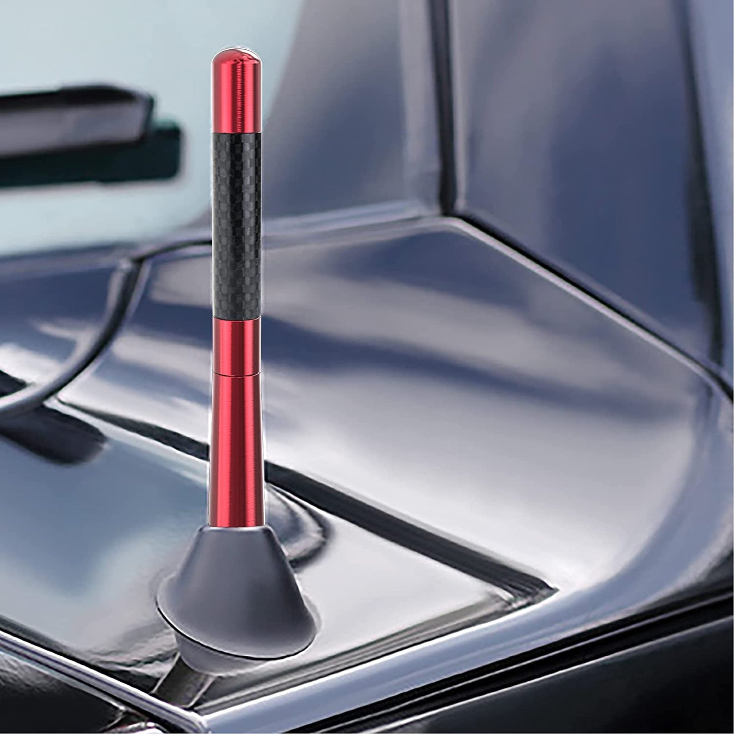 Universal Car Antenna Mast Carbon Fiber Vehicle Replacement Short Antenna