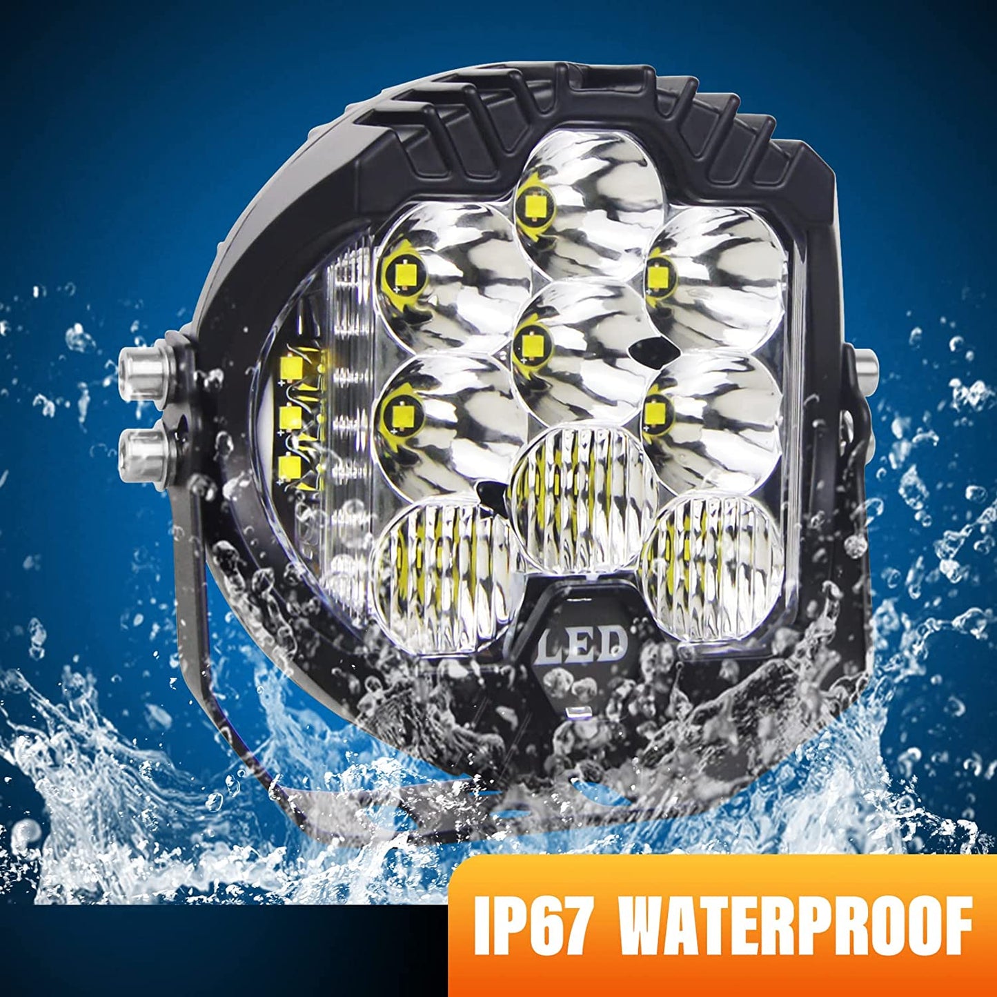 2PCS 7 Inch 90W LED Work Light Side Shooter Off Road Driving Lights