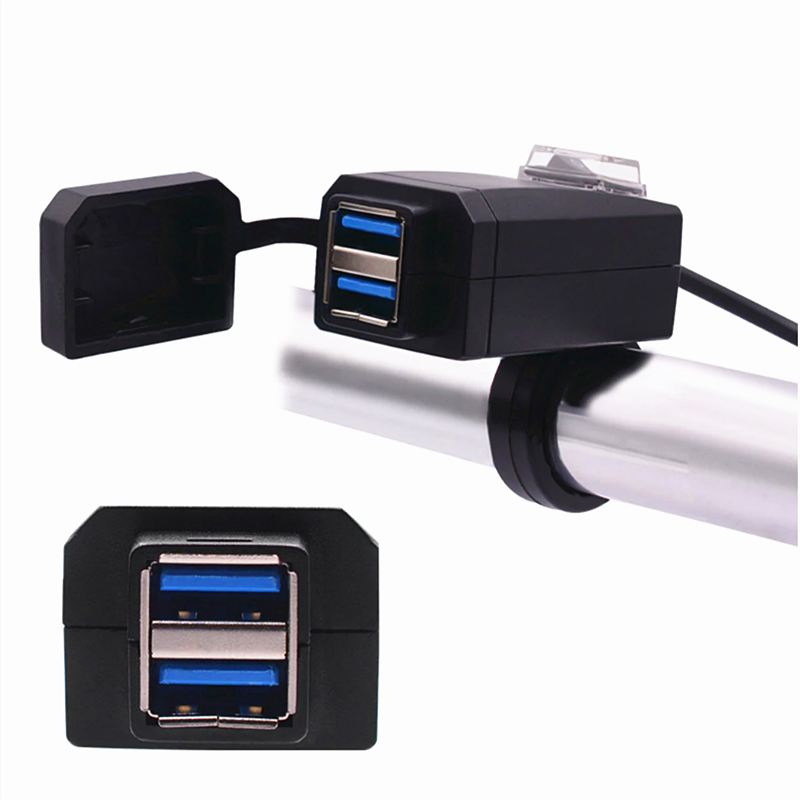 Motorcycle Handlebar Charger Dual USB charger
