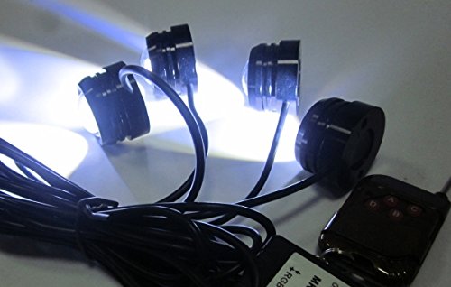 New Eagle Eye LED Knight Night Rider Scanner Lighting DRL with Remote 4 Pcs