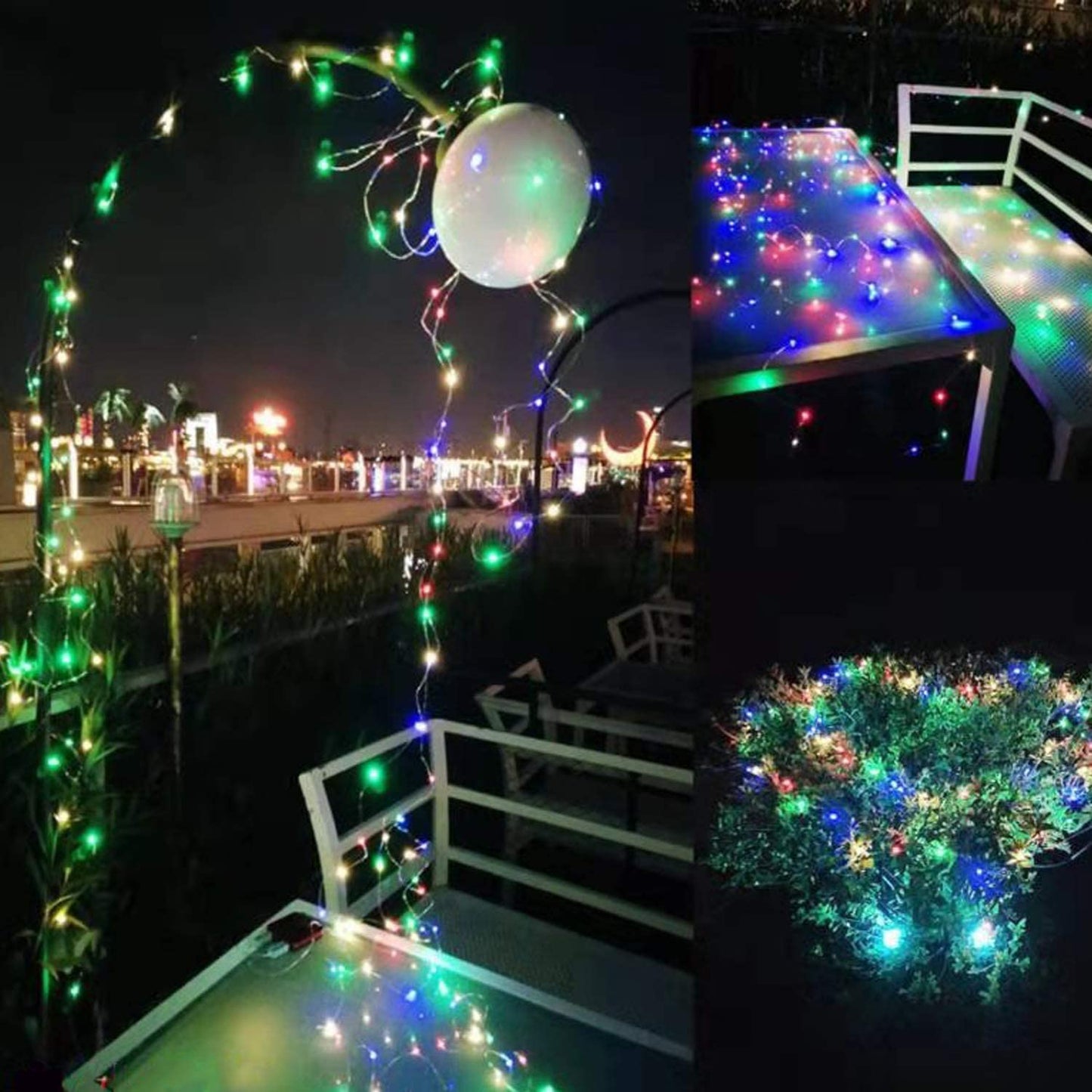 5M 50Leds USB Powered SEED LIGHTS Copper Wire String Lights Fairy String Lights -Silver Wire