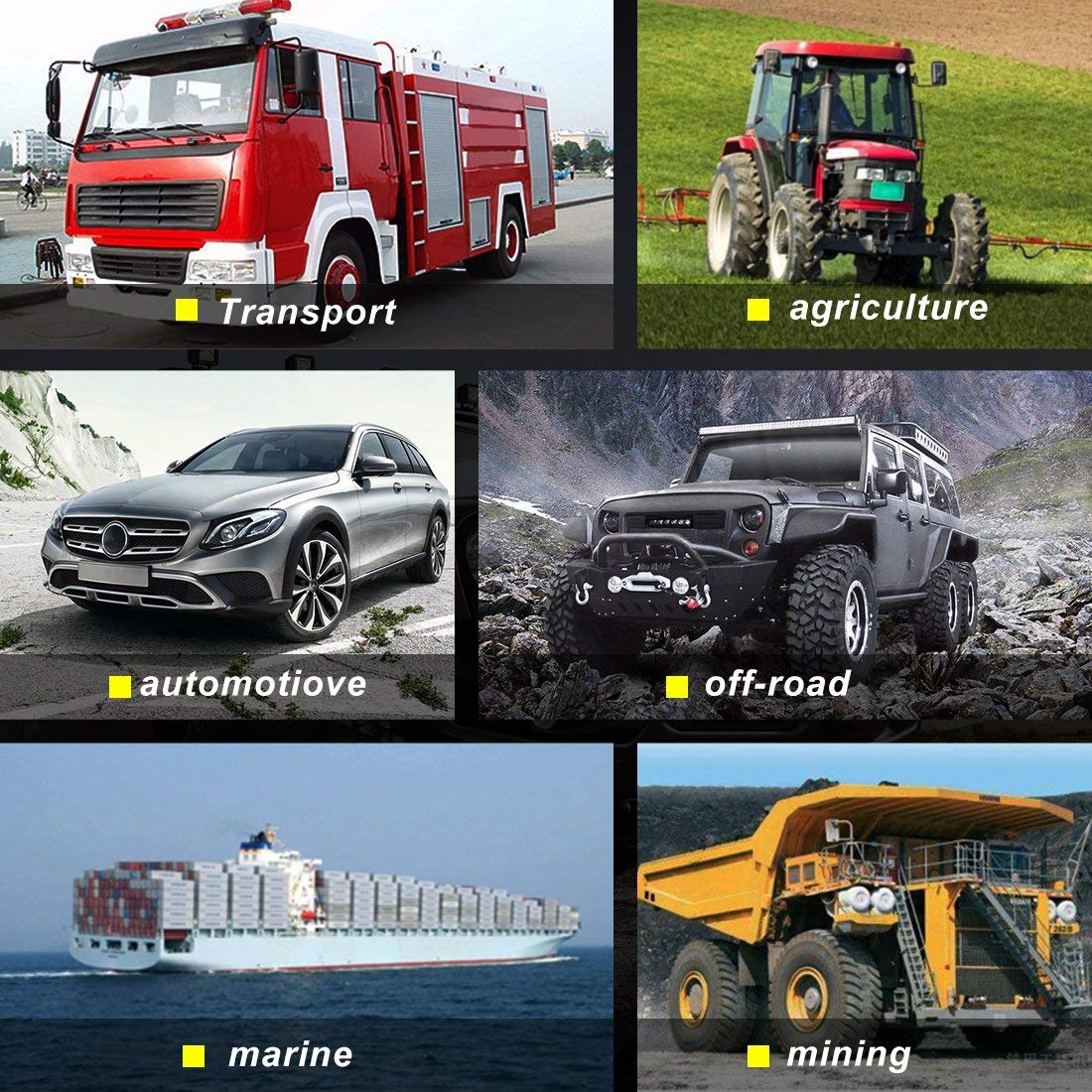 2PCS 7 inch 51W Offroad Car Spot Beam Led work Driving Light-BLACK SHELL