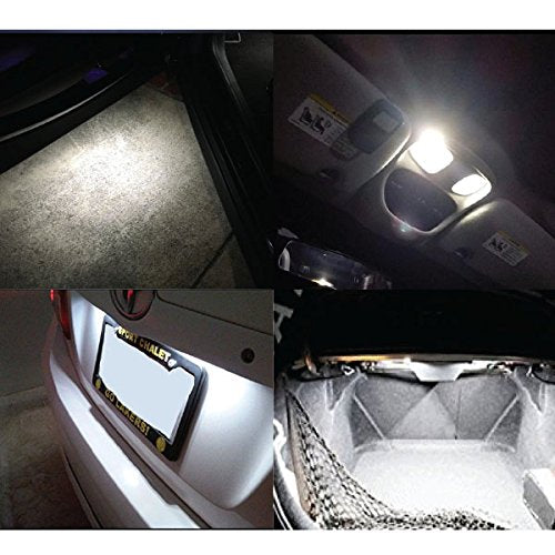 10PCS × 12V T10 LED 8SMD Wedge Bulbs-WHITE,BLUE