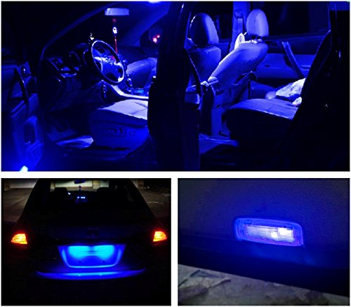 10PCS × 12V T10 LED 8SMD Wedge Bulbs-WHITE,BLUE