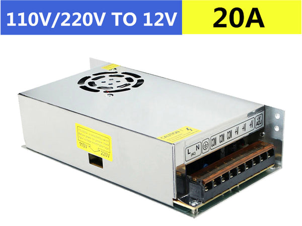 110V/220V To 12V 20A 240 W Switching Power Supply Driver