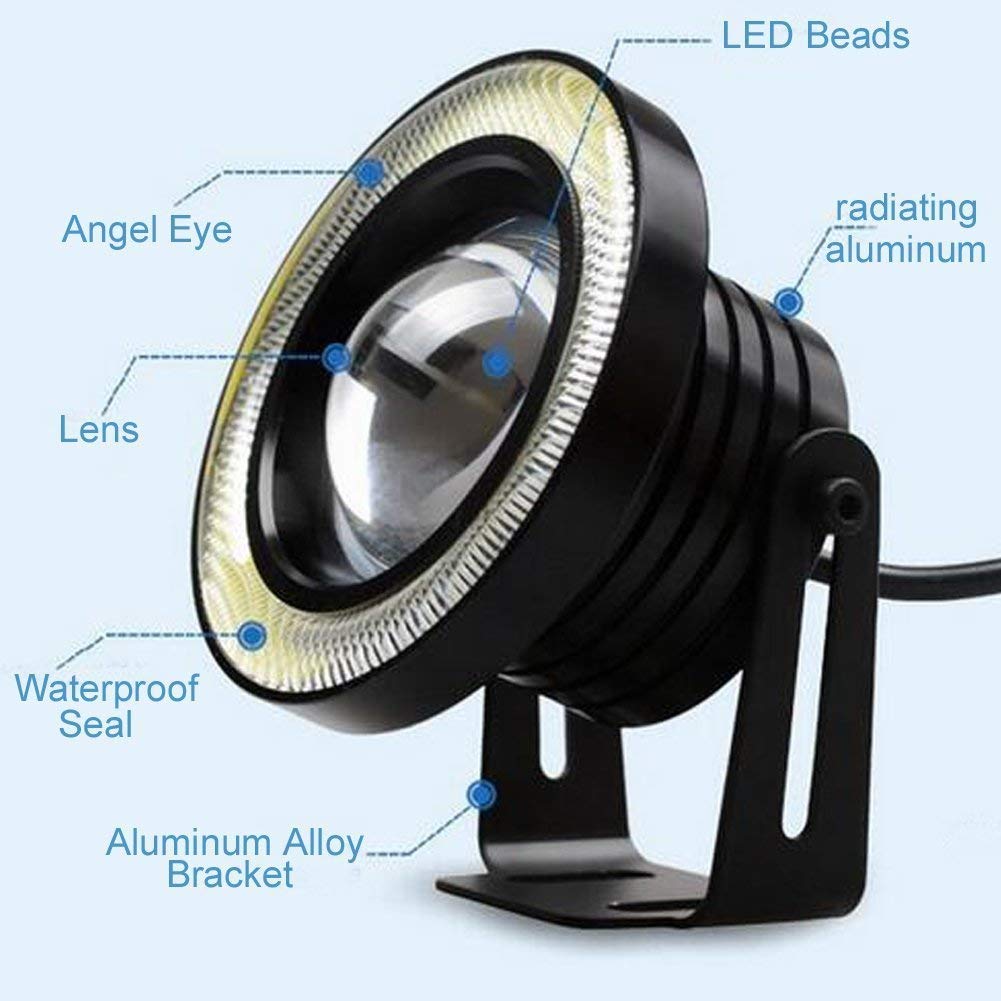 FOG ANGEL EYES LED LIGHTS DAY TIME RUNNING LIGHTS 10W 2.5"