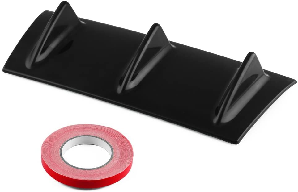 Shark Fin Diffuser,Universal Car Rear Bumper Chassis Shark Fin Spoiler - S size