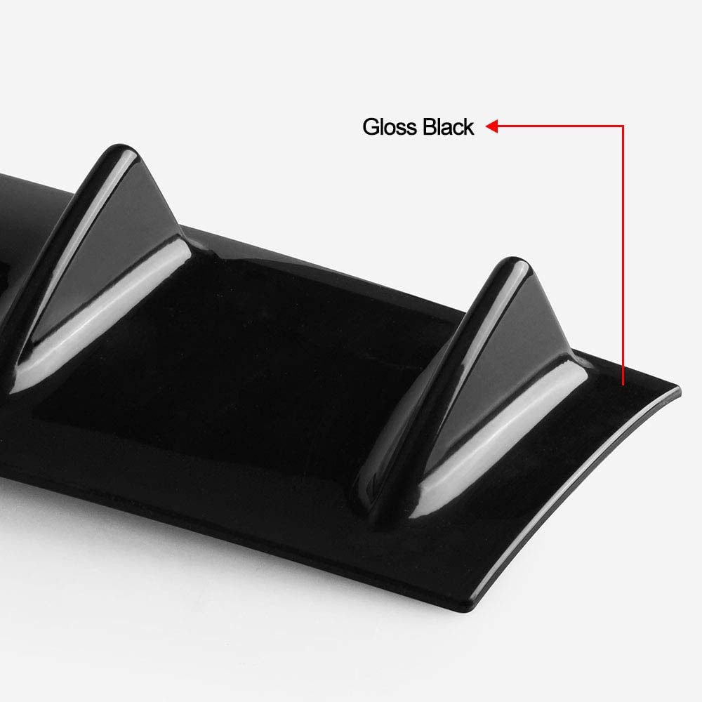 Shark Fin Diffuser,Universal Car Rear Bumper Chassis Shark Fin Spoiler - S size