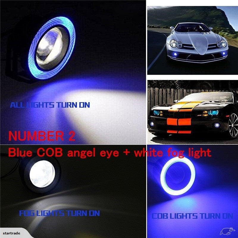 FOG ANGEL EYES LED LIGHTS DAY TIME RUNNING LIGHTS 10W 2.5"
