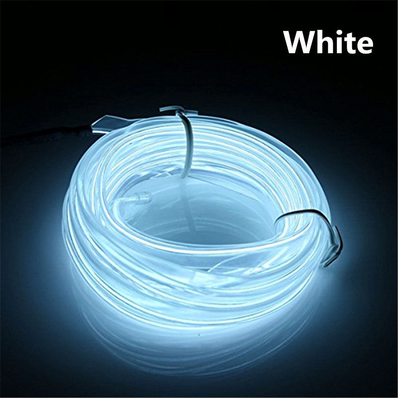 3 Meter Neon EL Wire Glow String Light Car Interior Decor Lamp