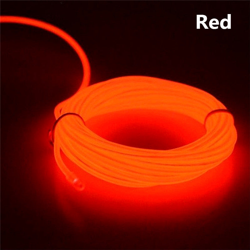 3 Meter Neon EL Wire Glow String Light Car Interior Decor Lamp