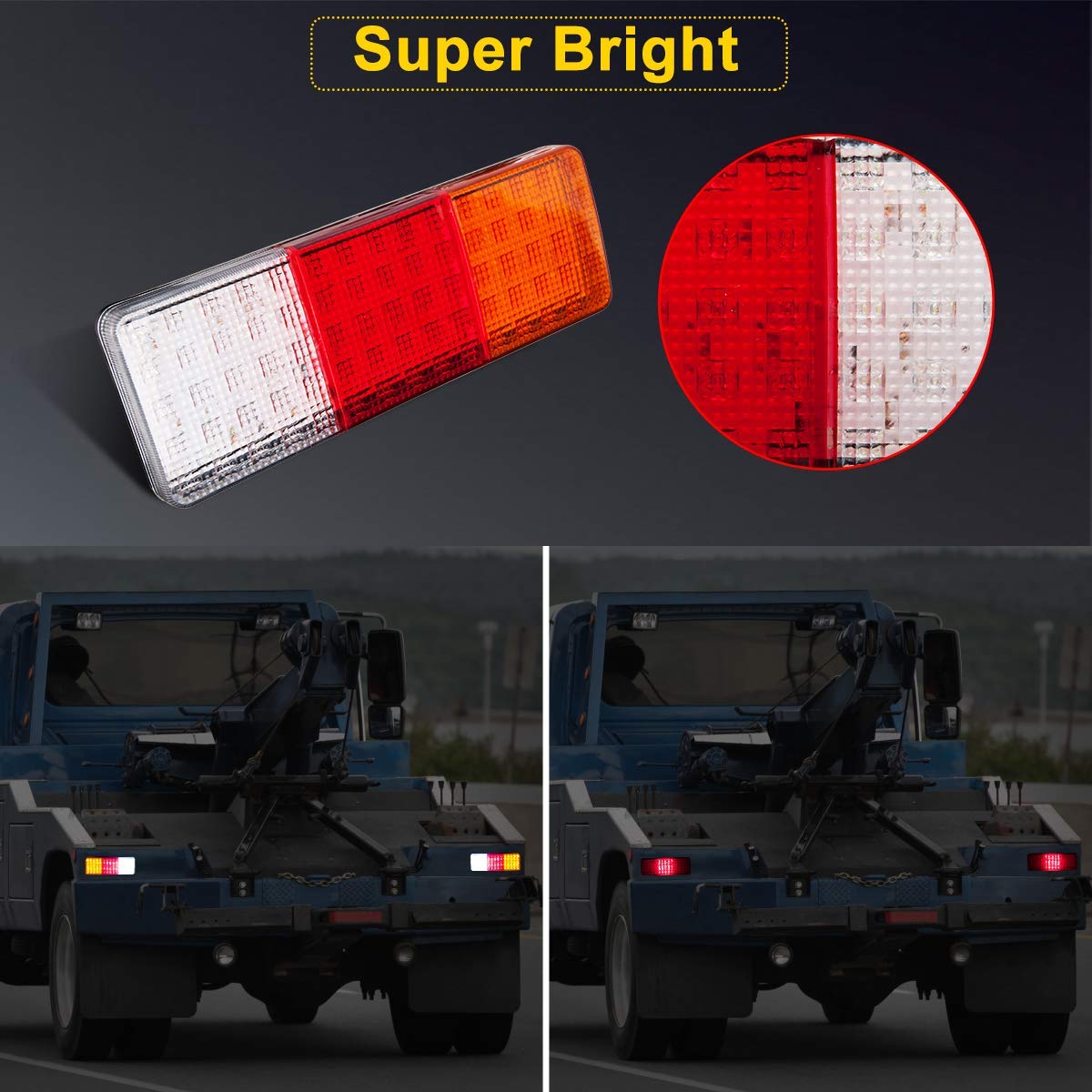 10V-30V 75LED Truck Tailer Light Bar Turn Signal/Brake/Reverse Taillight