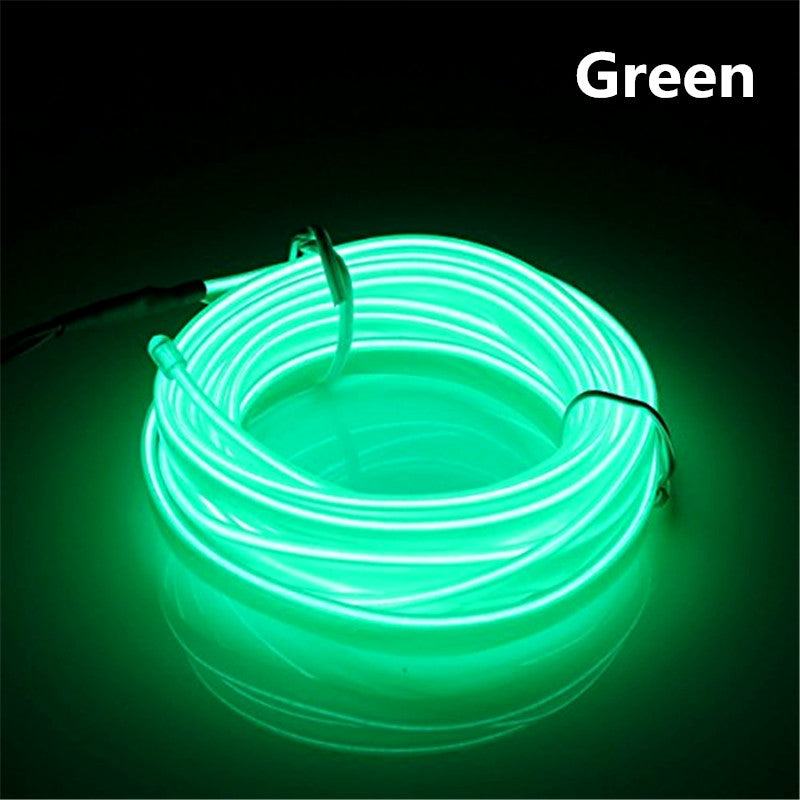 3 Meter Neon EL Wire Glow String Light Car Interior Decor Lamp