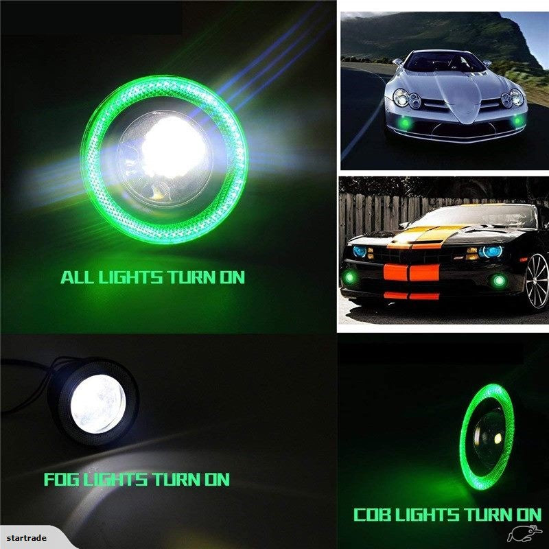FOG ANGEL EYES LED LIGHTS DAY TIME RUNNING LIGHTS 10W 2.5"
