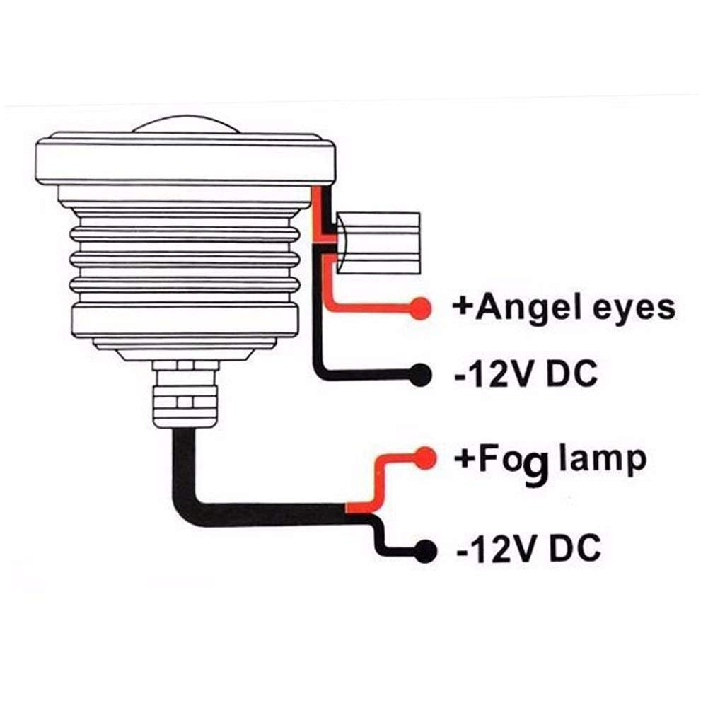 FOG ANGEL EYES LED LIGHTS DAY TIME RUNNING LIGHTS 10W 2.5"