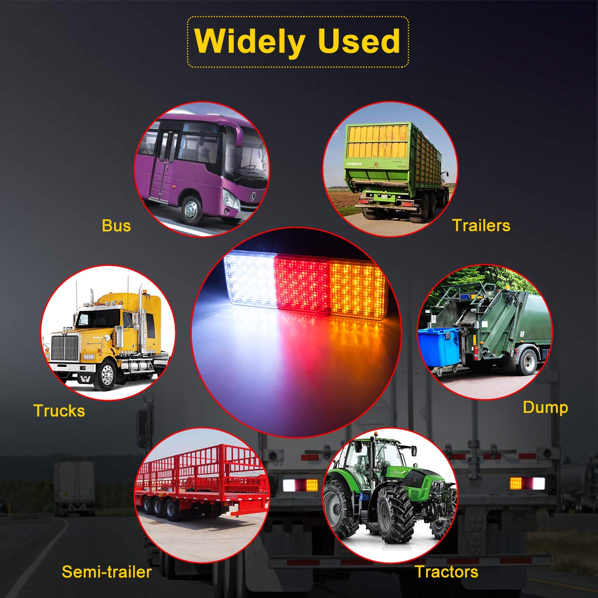 10V-30V 75LED Truck Tailer Light Bar Turn Signal/Brake/Reverse Taillight