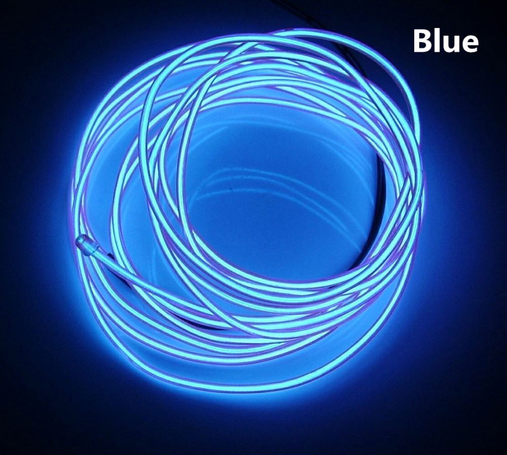 3 Meter Neon EL Wire Glow String Light Car Interior Decor Lamp