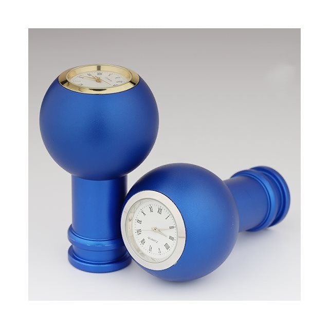 Racing Gear Stick Shift Knob With Quartz Clock Insert Gold