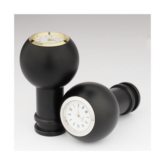 Racing Gear Stick Shift Knob With Quartz Clock Insert Gold