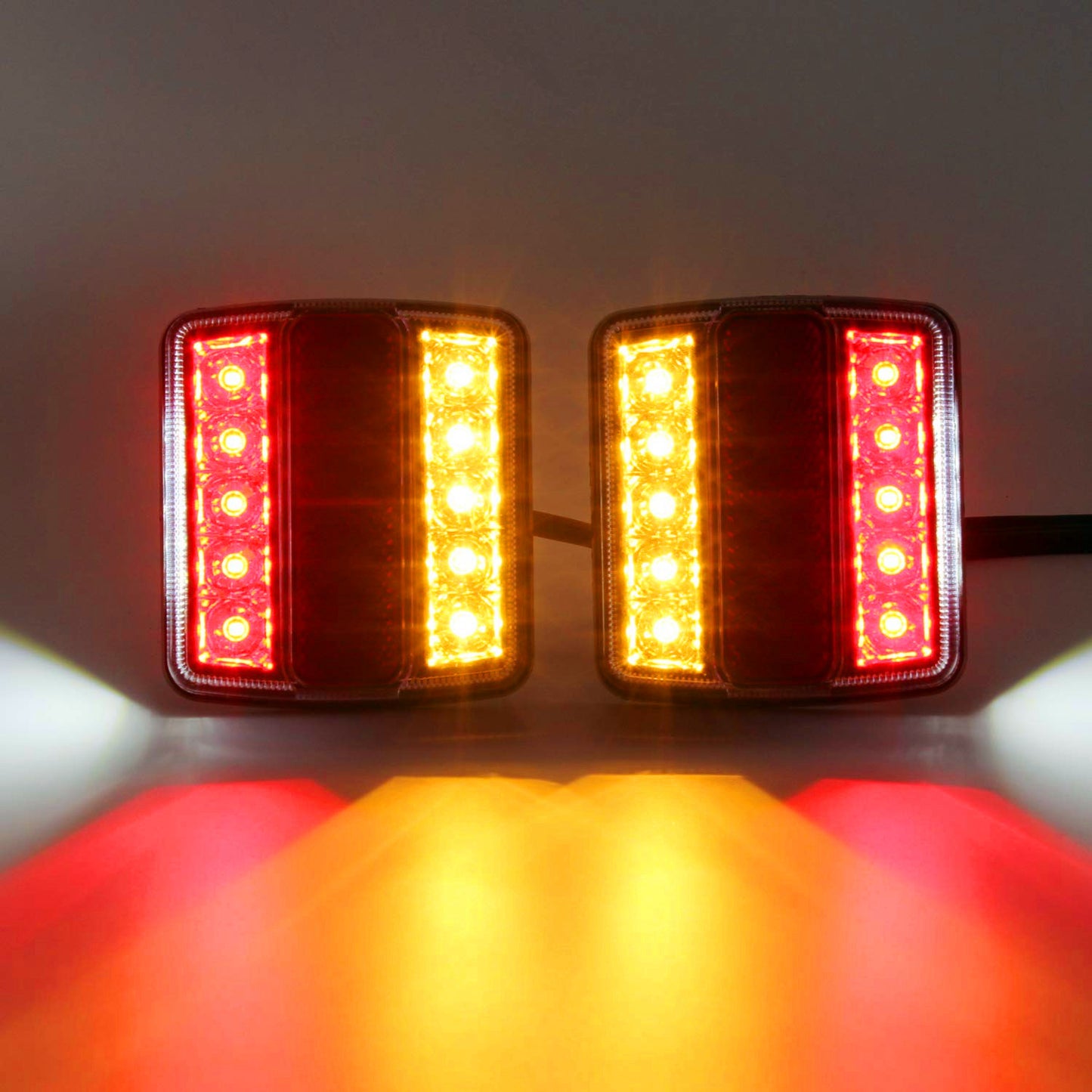 12V LED Rear Trailer Lights Stop Indicator Tail License Plate Magnet Tail Light
