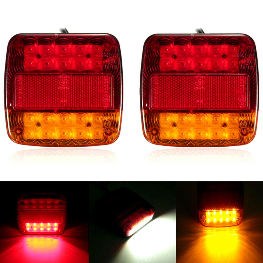 12V LED Rear Trailer Lights Stop Indicator Tail License Plate Magnet Tail Light