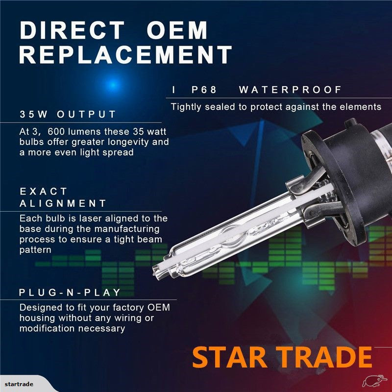 35W D4S HID Headlight Bulbs 6000K/8000K--2PCS