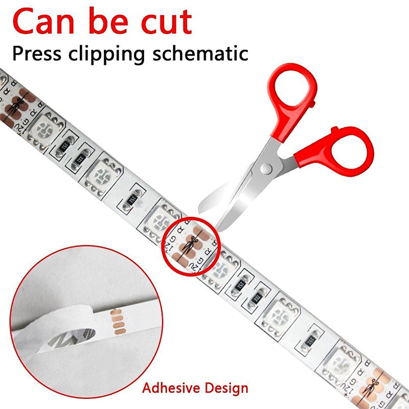 5 Meters 5050 RGB Remote Control Waterproof Flexible LED Strip Light Kit