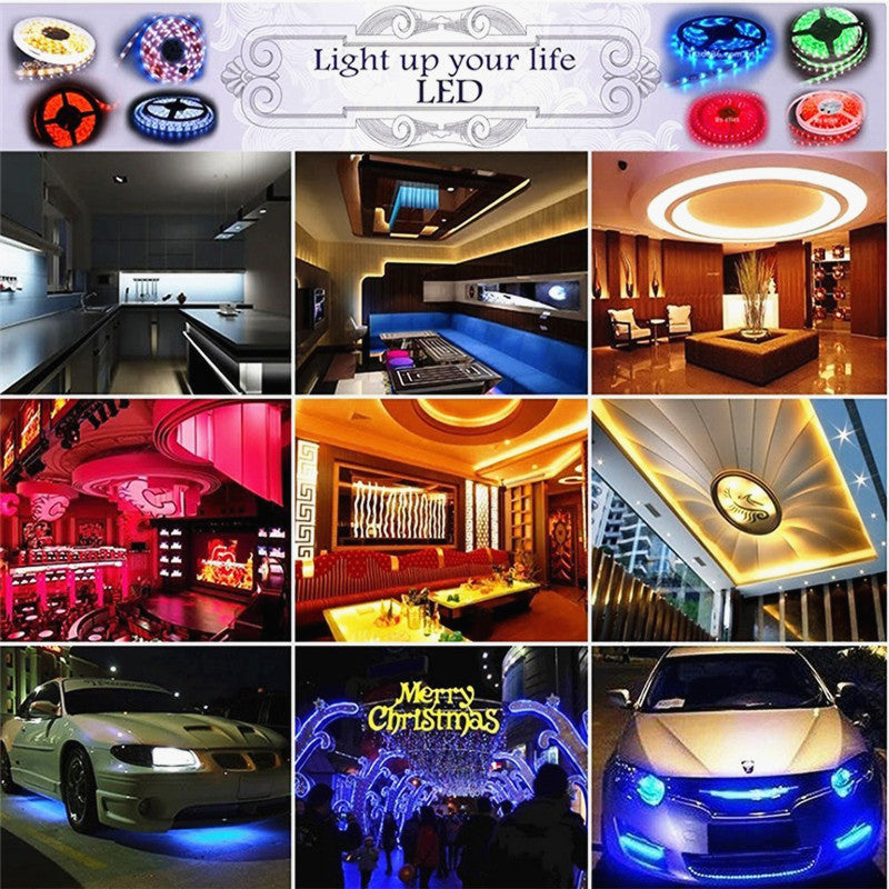 5 Meters 5050 RGB Remote Control Waterproof Flexible LED Strip Light Kit