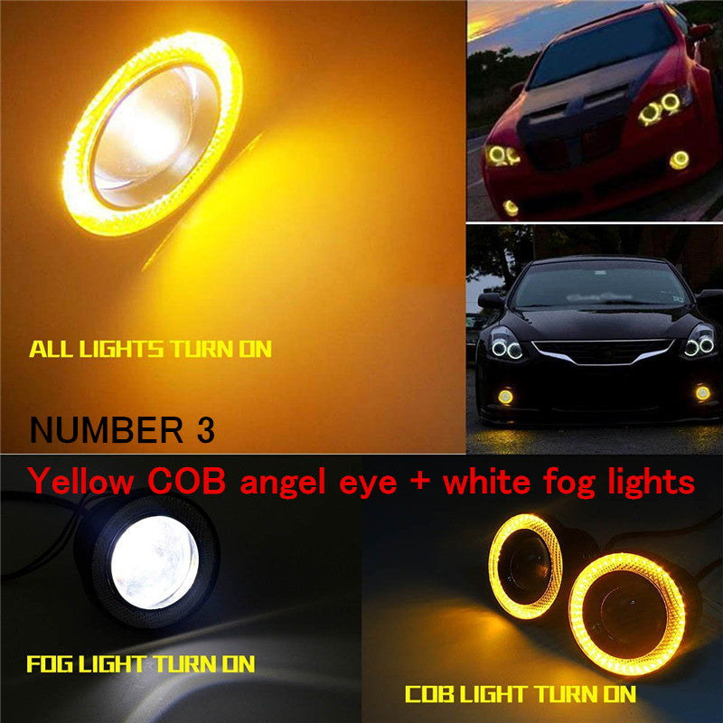 FOG ANGEL EYES LED LIGHTS DAY TIME RUNNING LIGHTS 10W 3"
