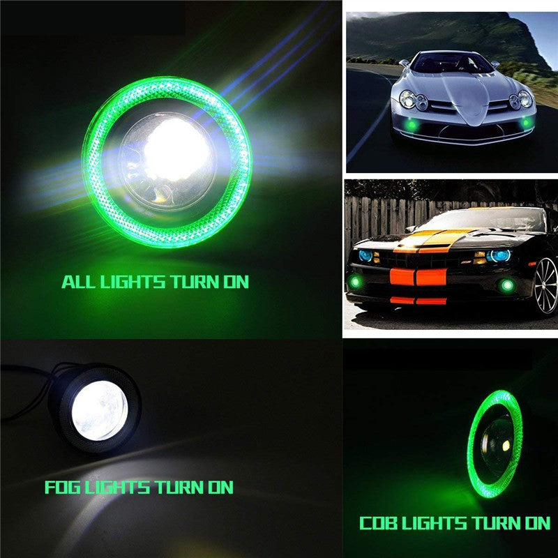 FOG ANGEL EYES LED LIGHTS DAY TIME RUNNING LIGHTS 10W 3"