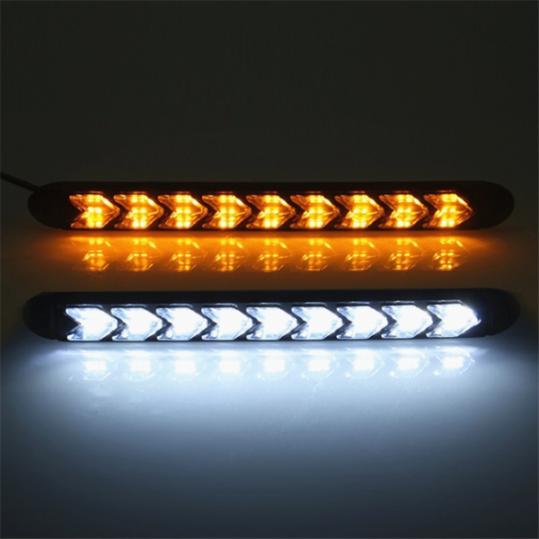 LED DRL Daytime Running Light Flowing Amber Day Light Car Styling  Turn Signals