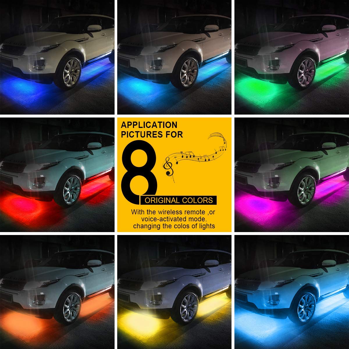 Car High Intensity LED Neon Glow light Atmosphere Decorative Lights Kit Strip