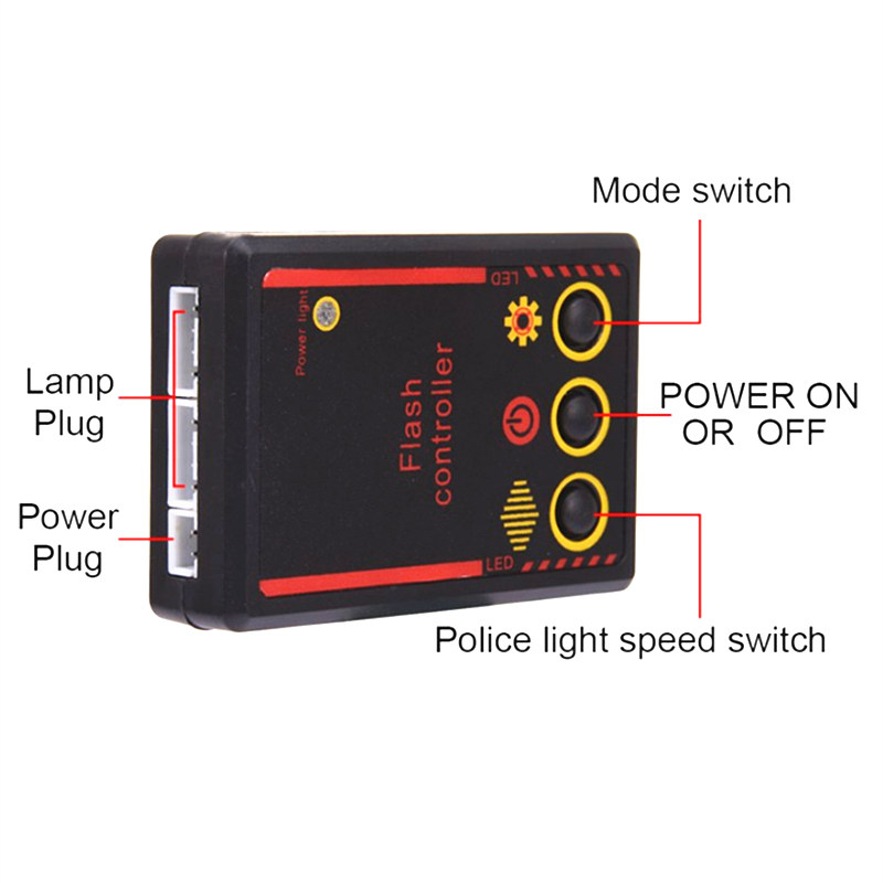 12V 4X4 16 Led Car Strobe Flashing Light Amber/White